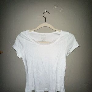 White Women's Baby Doll Top